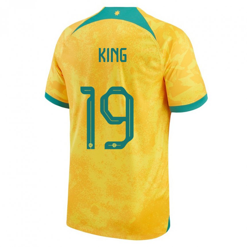 Niño Camiseta Australia Joel King #19 Dorado 1ª Equipación 22-24 La Camisa Argentina