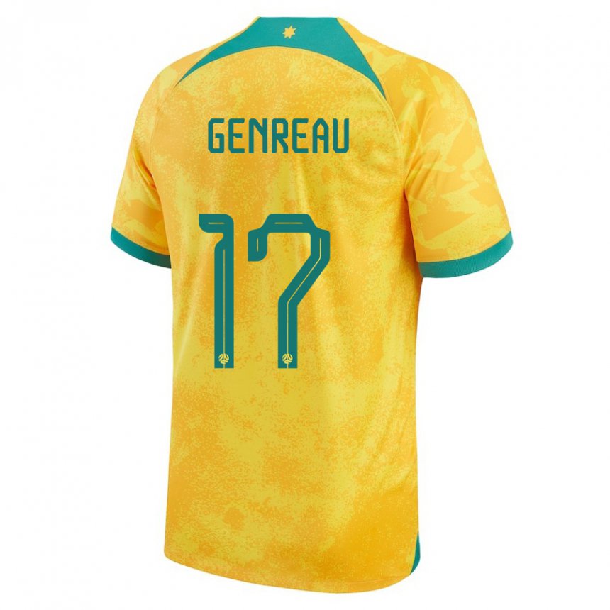 Niño Camiseta Australia Denis Genreau #17 Dorado 1ª Equipación 22-24 La Camisa Argentina