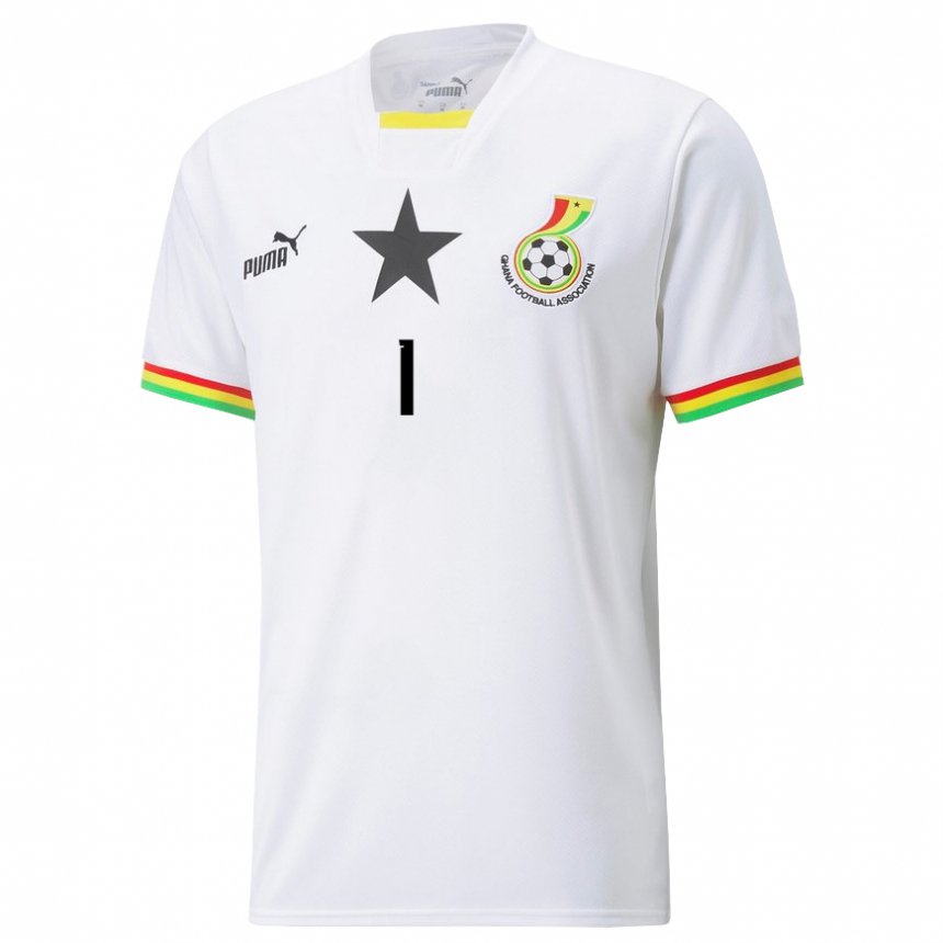 Niño Camiseta Ghana Richard Ofori #1 Blanco 1ª Equipación 22-24 La Camisa Argentina