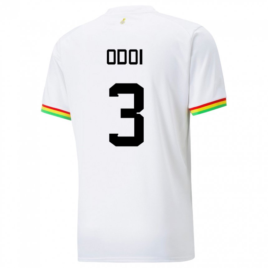 Niño Camiseta Ghana Denis Odoi #3 Blanco 1ª Equipación 22-24 La Camisa Argentina