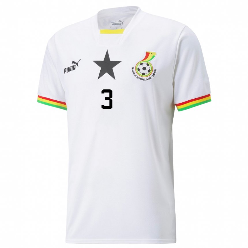 Niño Camiseta Ghana Denis Odoi #3 Blanco 1ª Equipación 22-24 La Camisa Argentina