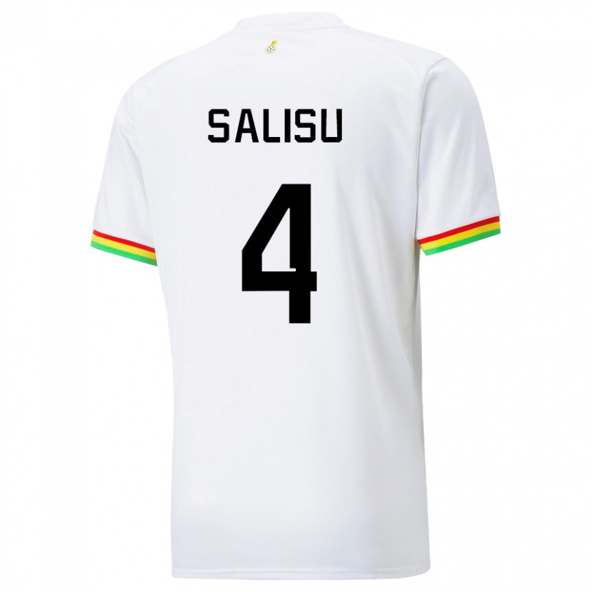 Niño Camiseta Ghana Mohammed Salisu #4 Blanco 1ª Equipación 22-24 La Camisa Argentina