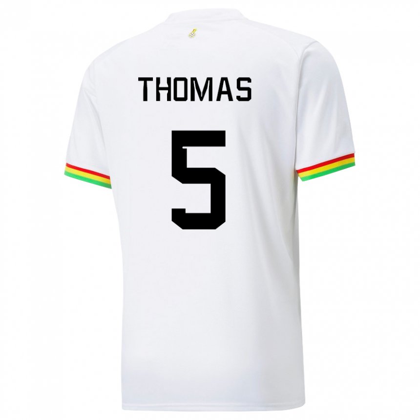 Niño Camiseta Ghana Thomas Partey #5 Blanco 1ª Equipación 22-24 La Camisa Argentina