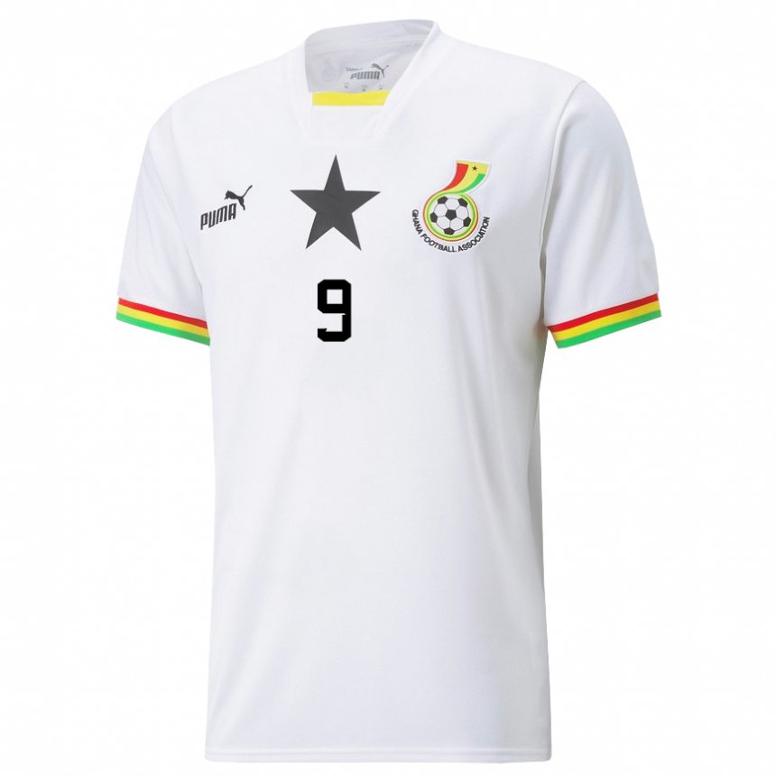 Niño Camiseta Ghana Jordan Ayew #9 Blanco 1ª Equipación 22-24 La Camisa Argentina