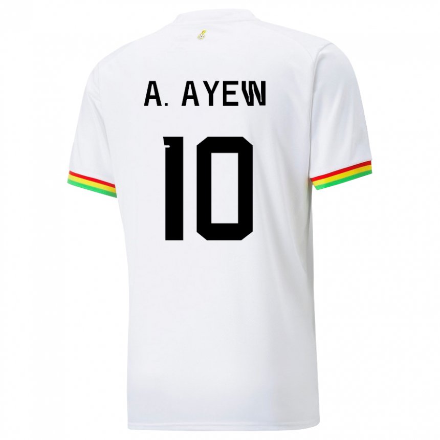 Niño Camiseta Ghana Andre Ayew #10 Blanco 1ª Equipación 22-24 La Camisa Argentina