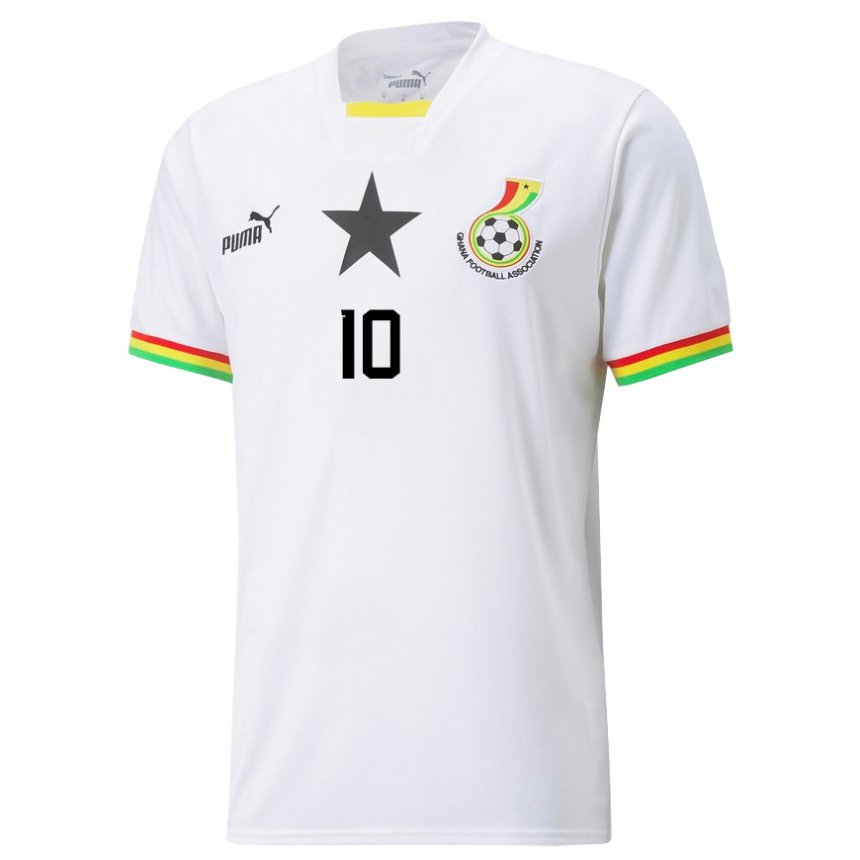 Niño Camiseta Ghana Andre Ayew #10 Blanco 1ª Equipación 22-24 La Camisa Argentina