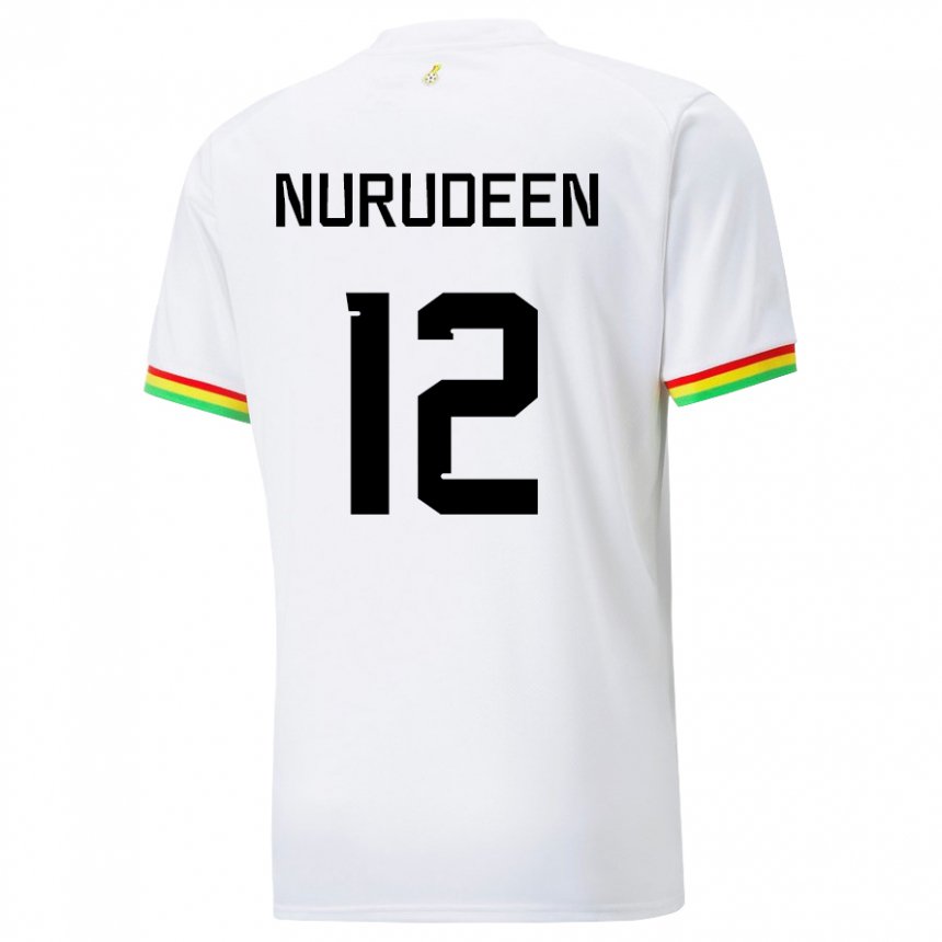 Niño Camiseta Ghana Abdul Nurudeen #12 Blanco 1ª Equipación 22-24 La Camisa Argentina