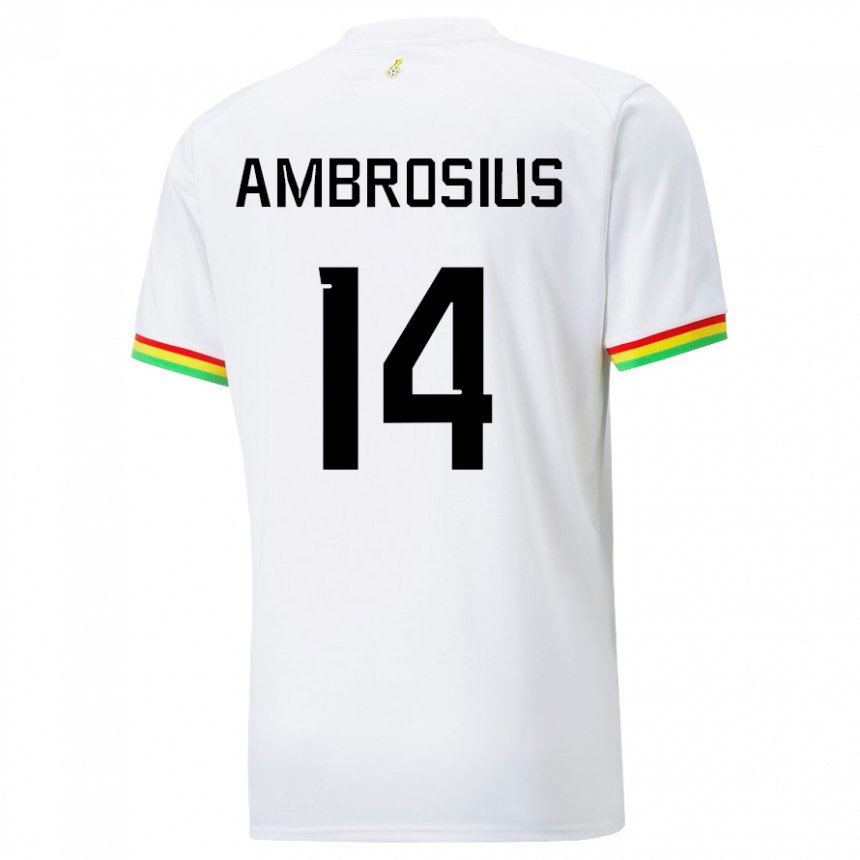 Niño Camiseta Ghana Stephan Ambrosius #14 Blanco 1ª Equipación 22-24 La Camisa Argentina