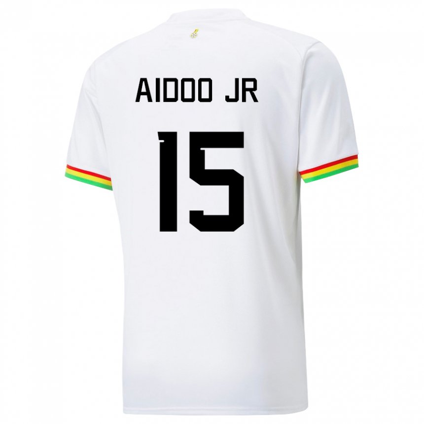 Niño Camiseta Ghana Joseph Aidoo #15 Blanco 1ª Equipación 22-24 La Camisa Argentina