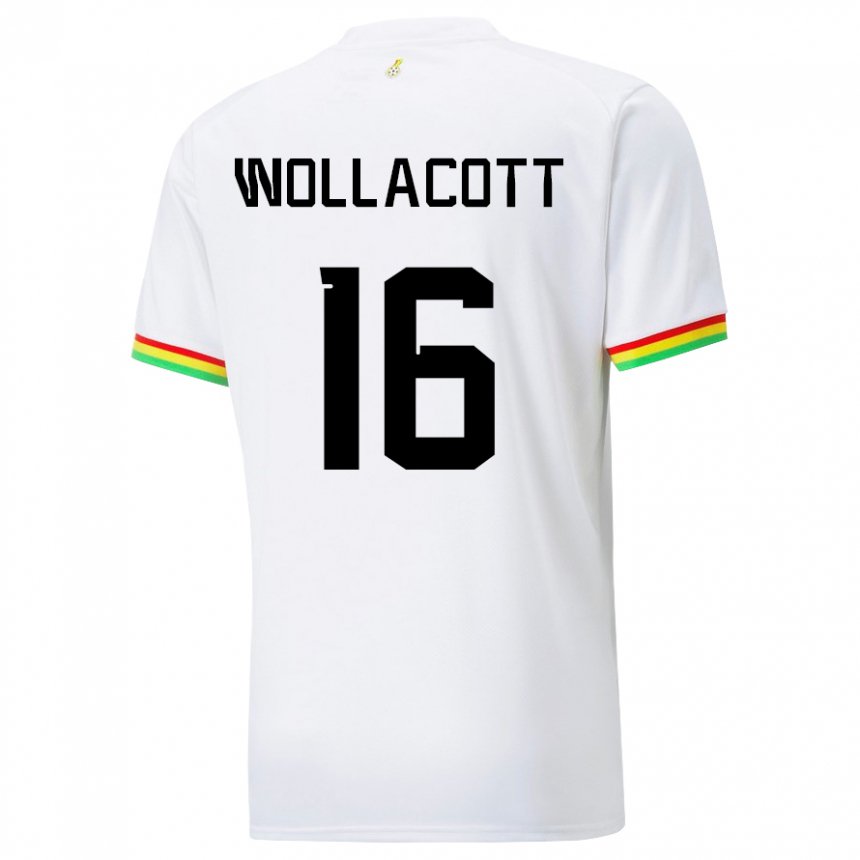 Niño Camiseta Ghana Joe Wollacott #16 Blanco 1ª Equipación 22-24 La Camisa Argentina