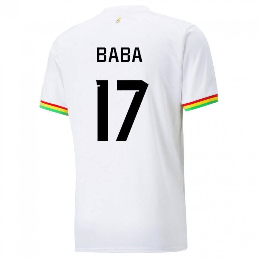 Niño Camiseta Ghana Abdul-rahman Baba #17 Blanco 1ª Equipación 22-24 La Camisa Argentina