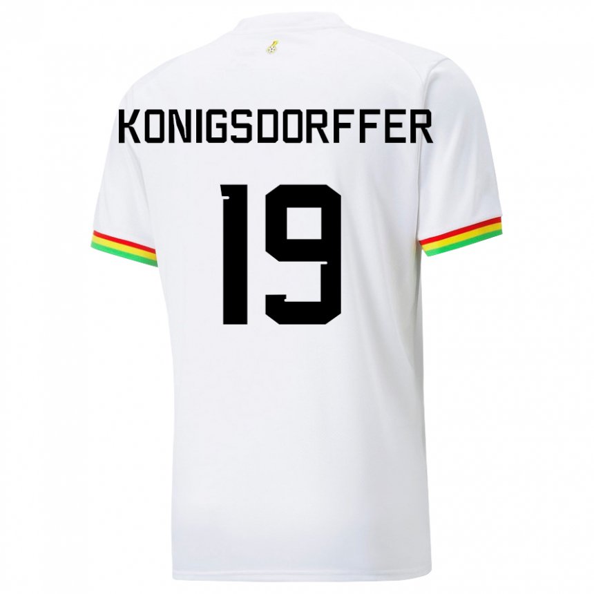 Niño Camiseta Ghana Ransford-yeboah Konigsdorffer #19 Blanco 1ª Equipación 22-24 La Camisa Argentina