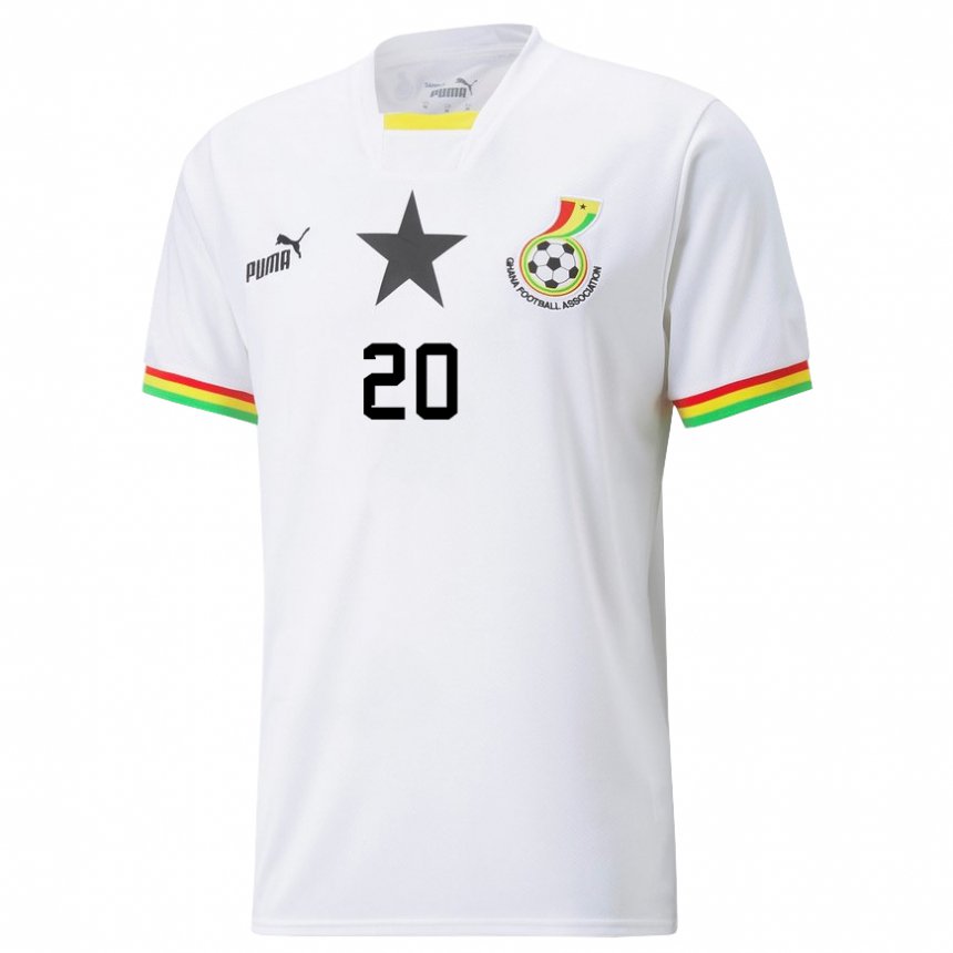 Niño Camiseta Ghana Mohammed Kudus #20 Blanco 1ª Equipación 22-24 La Camisa Argentina