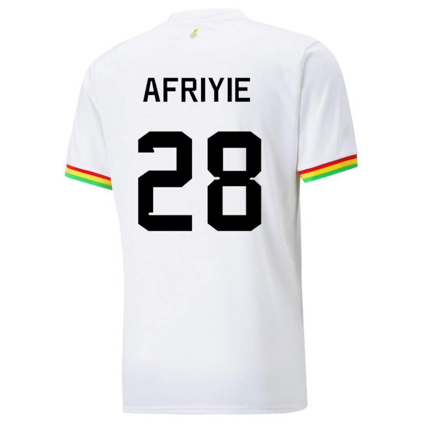 Niño Camiseta Ghana Daniel Afriyie #28 Blanco 1ª Equipación 22-24 La Camisa Argentina