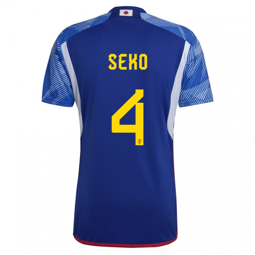 Niño Camiseta Japón Ayumu Seko #4 Azul Real 1ª Equipación 22-24 La Camisa Argentina