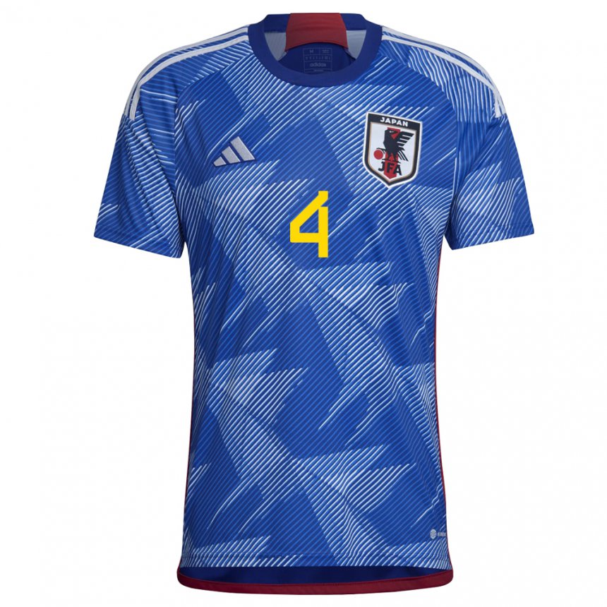 Niño Camiseta Japón Ayumu Seko #4 Azul Real 1ª Equipación 22-24 La Camisa Argentina