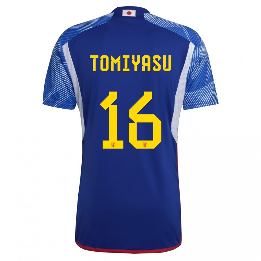 Niño Camiseta Japón Takehiro Tomiyasu #16 Azul Real 1ª Equipación 22-24 La Camisa Argentina