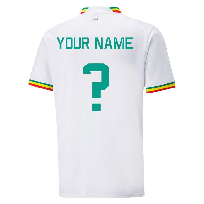 Niño Camiseta Senegal Su Nombre #0 Blanco 1ª Equipación 22-24 La Camisa Argentina