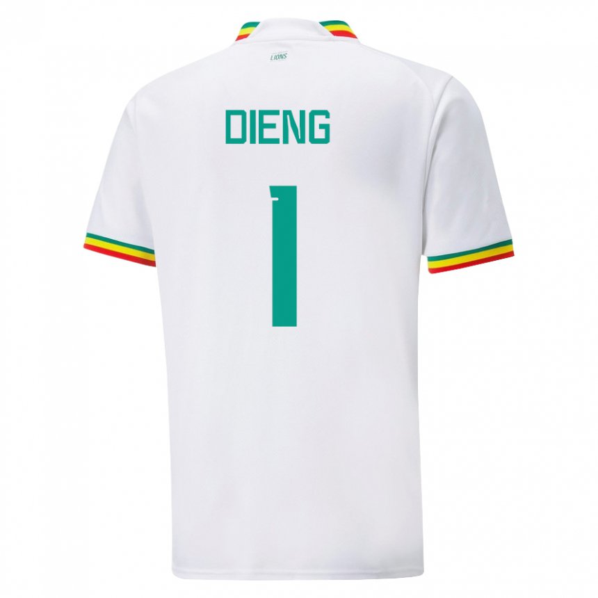 Niño Camiseta Senegal Timothy Dieng #1 Blanco 1ª Equipación 22-24 La Camisa Argentina
