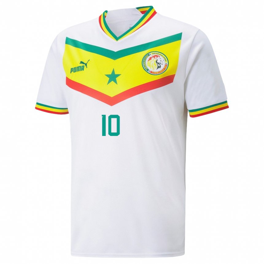 Niño Camiseta Senegal Sadio Mane #10 Blanco 1ª Equipación 22-24 La Camisa Argentina