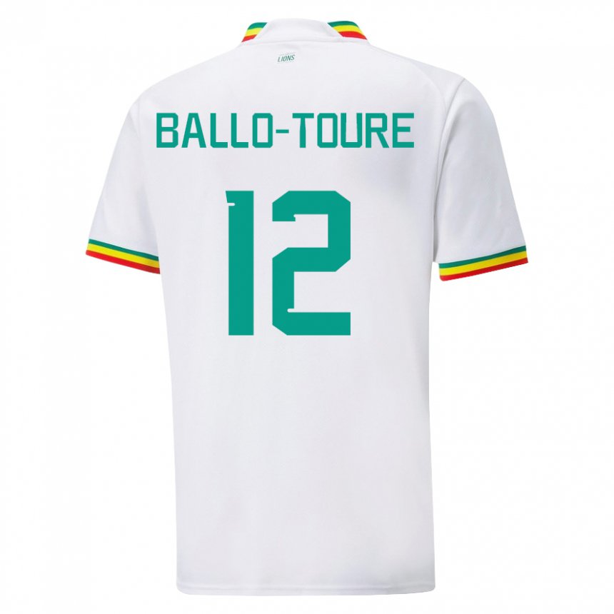 Niño Camiseta Senegal Fode Ballo-toure #12 Blanco 1ª Equipación 22-24 La Camisa Argentina