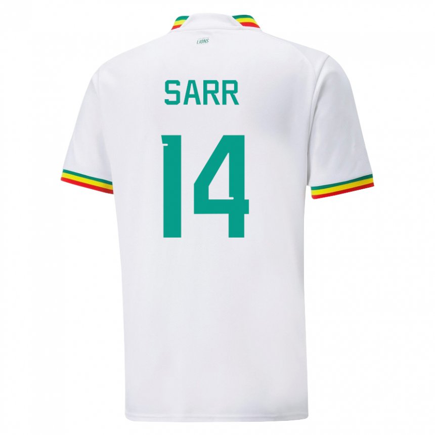 Niño Camiseta Senegal Pape Sarr #14 Blanco 1ª Equipación 22-24 La Camisa Argentina