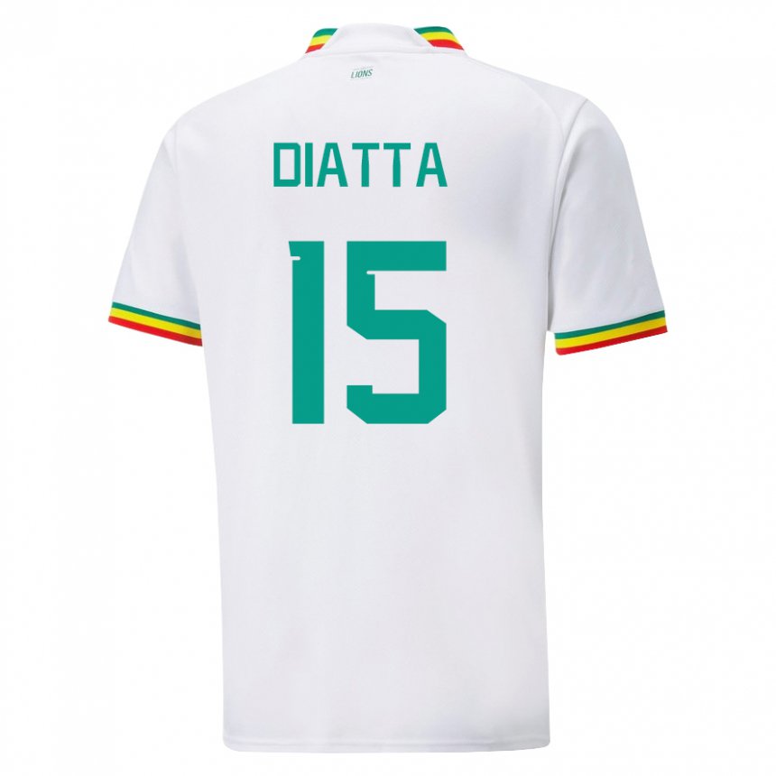 Niño Camiseta Senegal Krepin Diatta #15 Blanco 1ª Equipación 22-24 La Camisa Argentina