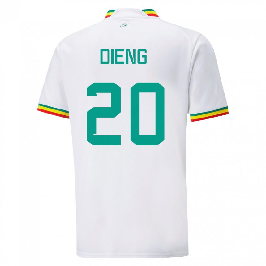 Niño Camiseta Senegal Bamba Dieng #20 Blanco 1ª Equipación 22-24 La Camisa Argentina