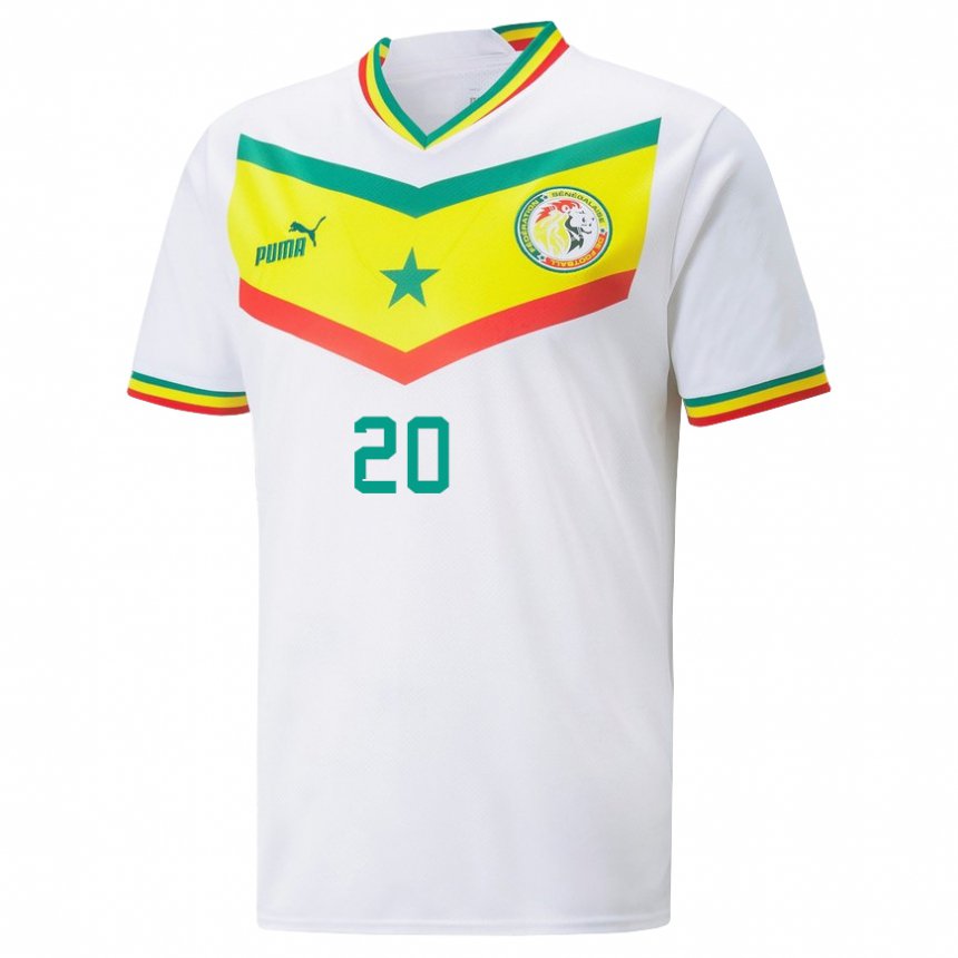 Niño Camiseta Senegal Bamba Dieng #20 Blanco 1ª Equipación 22-24 La Camisa Argentina