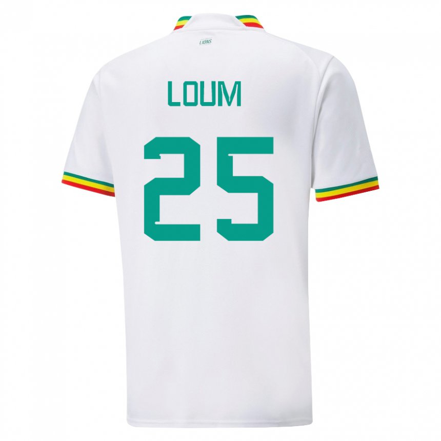 Niño Camiseta Senegal Mamadou Loum #25 Blanco 1ª Equipación 22-24 La Camisa Argentina