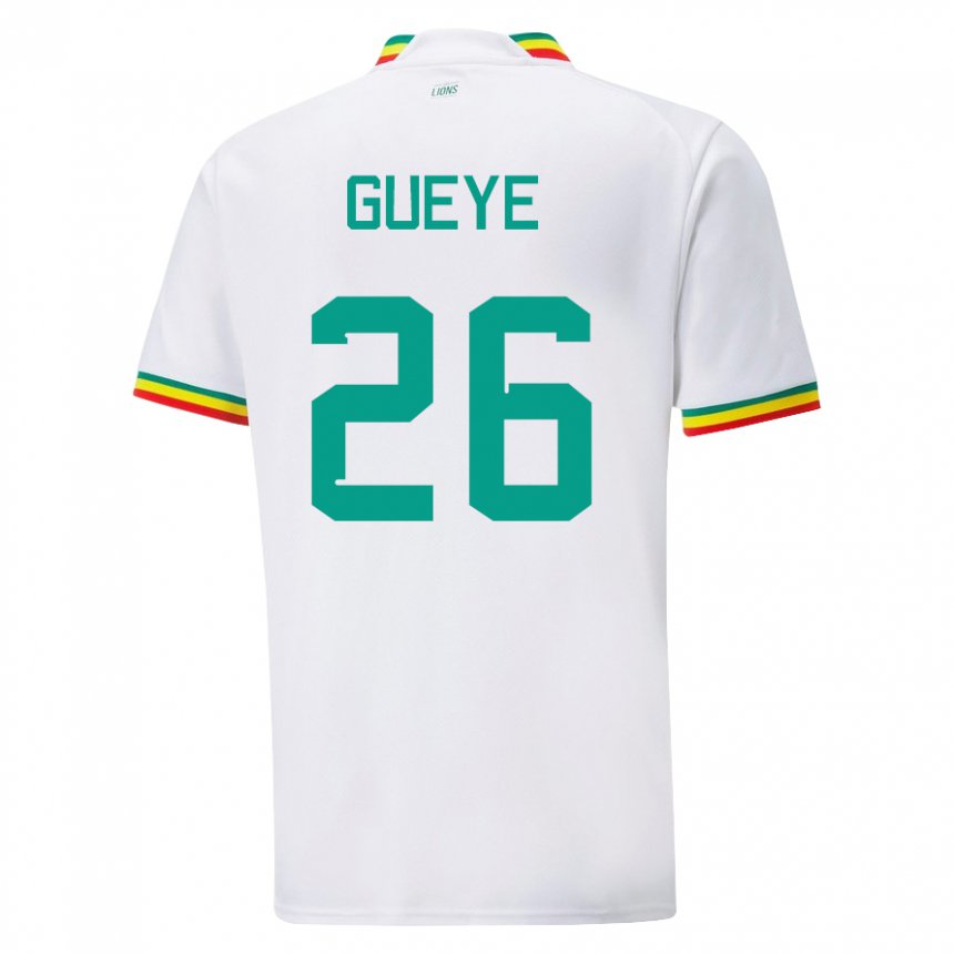 Niño Camiseta Senegal Pape Gueye #26 Blanco 1ª Equipación 22-24 La Camisa Argentina