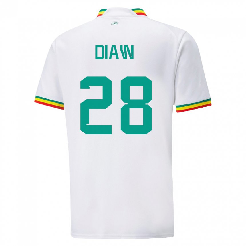 Niño Camiseta Senegal Mory Diaw #28 Blanco 1ª Equipación 22-24 La Camisa Argentina