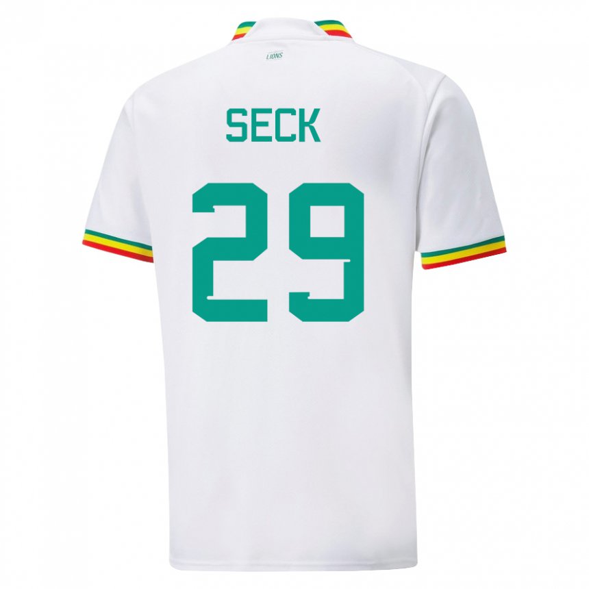 Niño Camiseta Senegal Demba Seck #29 Blanco 1ª Equipación 22-24 La Camisa Argentina