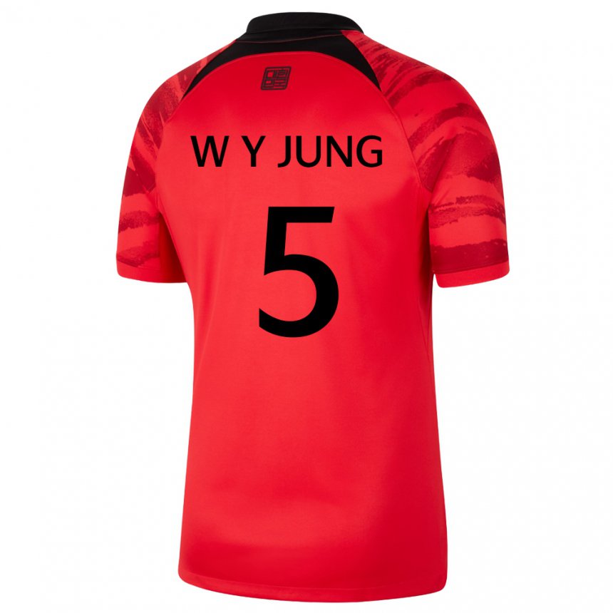 Niño Camiseta Corea Del Sur Woo-young Jung #5 Rojo Volver 1ª Equipación 22-24 La Camisa Argentina