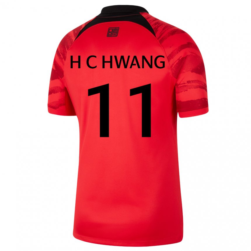 Niño Camiseta Corea Del Sur Hee-chan Hwang #11 Rojo Volver 1ª Equipación 22-24 La Camisa Argentina