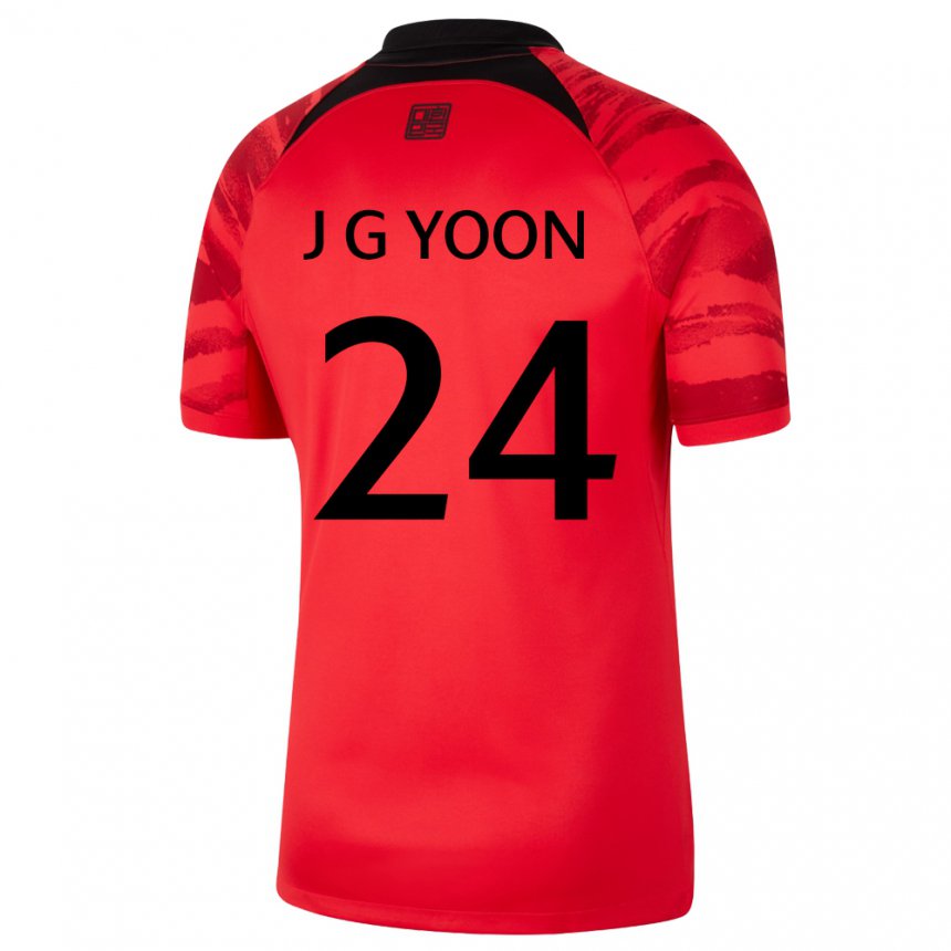 Niño Camiseta Corea Del Sur Jong-gyu Yoon #24 Rojo Volver 1ª Equipación 22-24 La Camisa Argentina