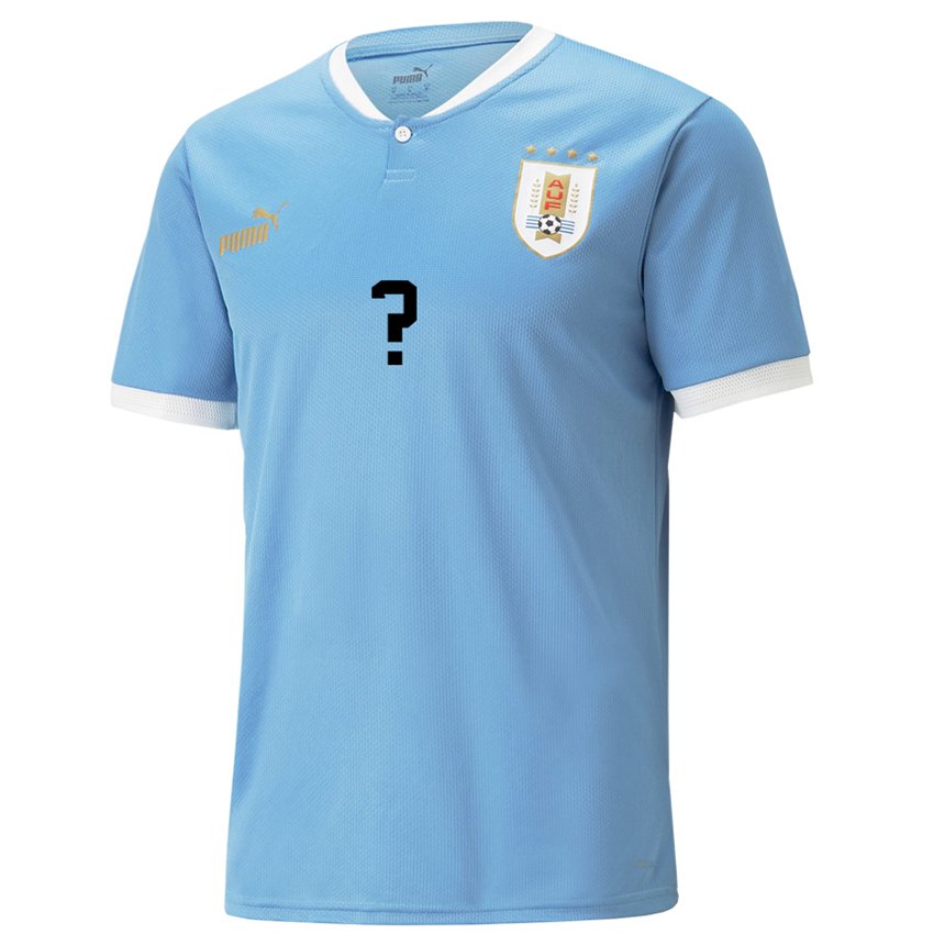 Niño Camiseta Uruguay Su Nombre #0 Azul 1ª Equipación 22-24 La Camisa Argentina