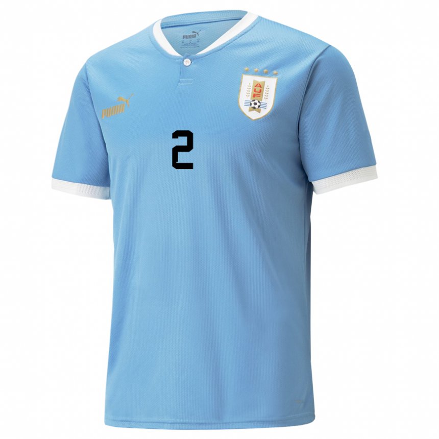 Niño Camiseta Uruguay Agustin Rogel #2 Azul 1ª Equipación 22-24 La Camisa Argentina