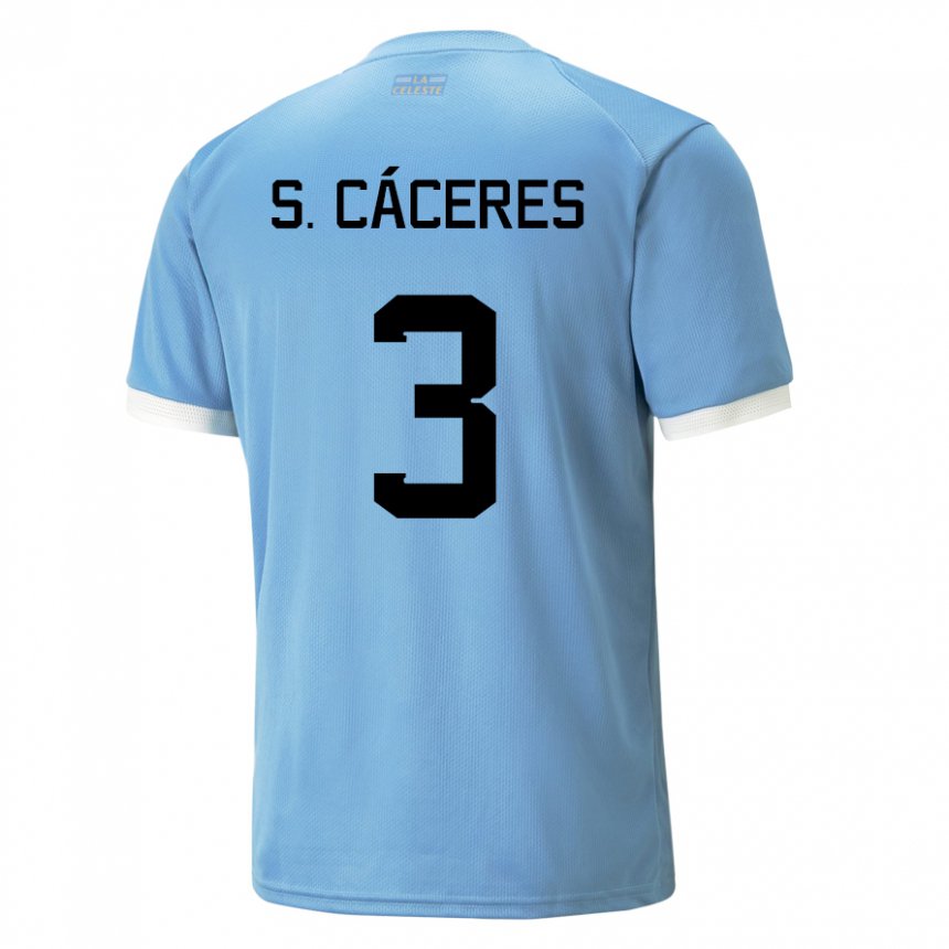 Niño Camiseta Uruguay Sebastian Caceres #3 Azul 1ª Equipación 22-24 La Camisa Argentina