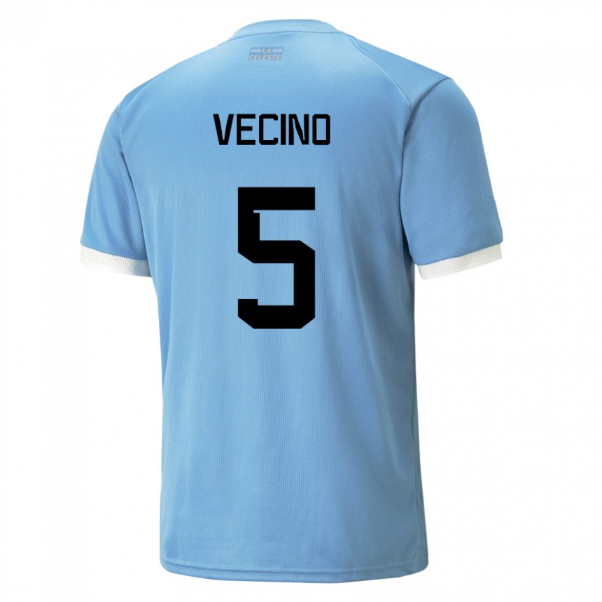 Niño Camiseta Uruguay Matias Vecino #5 Azul 1ª Equipación 22-24 La Camisa Argentina