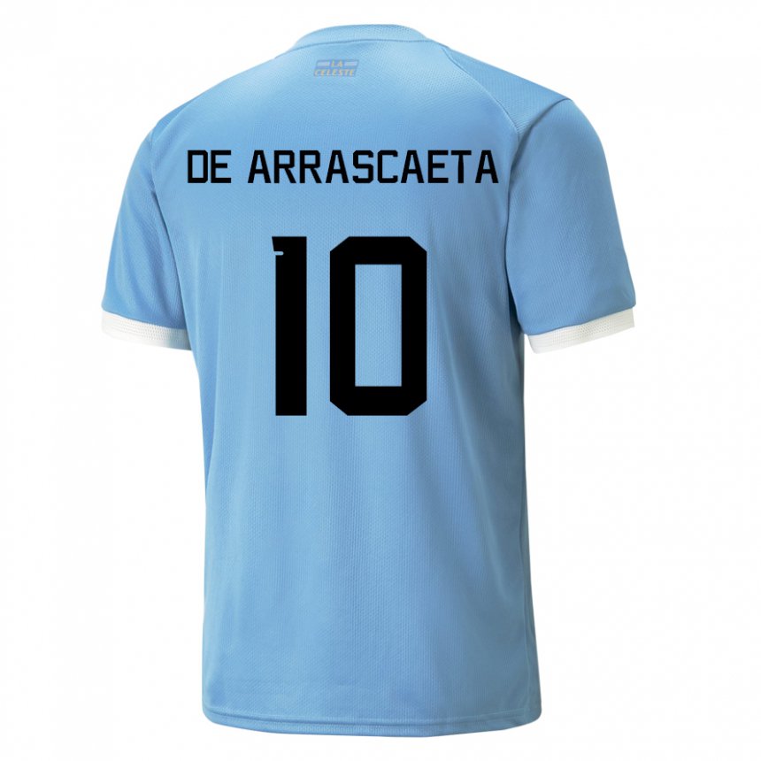 Niño Camiseta Uruguay Giorgian De Arrascaeta #10 Azul 1ª Equipación 22-24 La Camisa Argentina