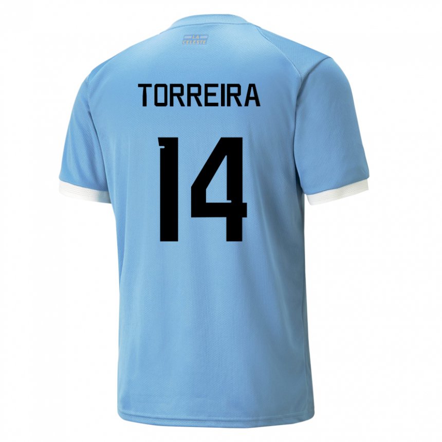 Niño Camiseta Uruguay Lucas Torreira #14 Azul 1ª Equipación 22-24 La Camisa Argentina