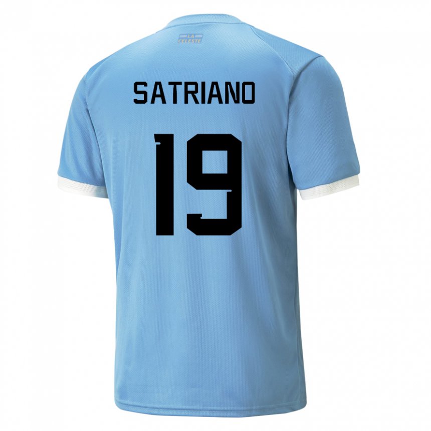 Niño Camiseta Uruguay Martin Satriano #19 Azul 1ª Equipación 22-24 La Camisa Argentina