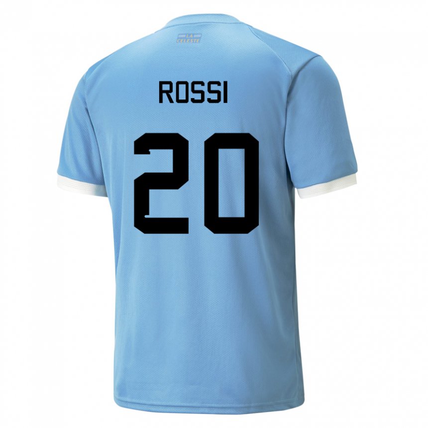 Niño Camiseta Uruguay Diego Rossi #20 Azul 1ª Equipación 22-24 La Camisa Argentina