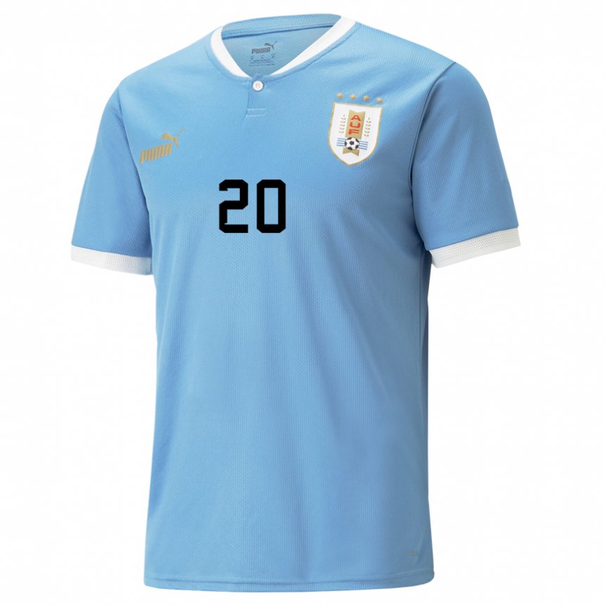 Niño Camiseta Uruguay Diego Rossi #20 Azul 1ª Equipación 22-24 La Camisa Argentina