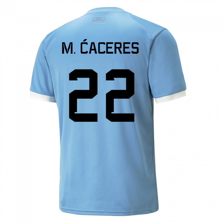 Niño Camiseta Uruguay Martin Caceres #22 Azul 1ª Equipación 22-24 La Camisa Argentina