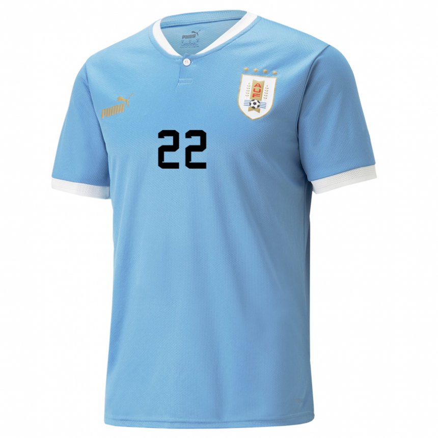 Niño Camiseta Uruguay Martin Caceres #22 Azul 1ª Equipación 22-24 La Camisa Argentina