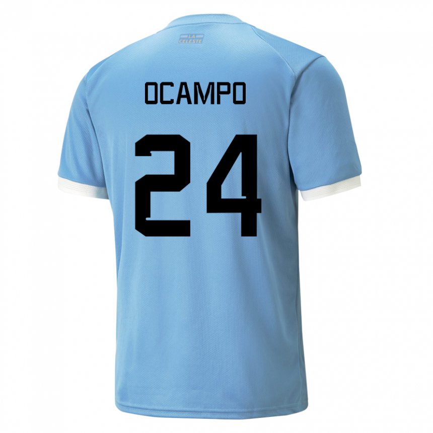 Niño Camiseta Uruguay Brian Ocampo #24 Azul 1ª Equipación 22-24 La Camisa Argentina