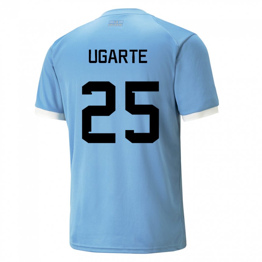 Niño Camiseta Uruguay Manuel Ugarte #25 Azul 1ª Equipación 22-24 La Camisa Argentina