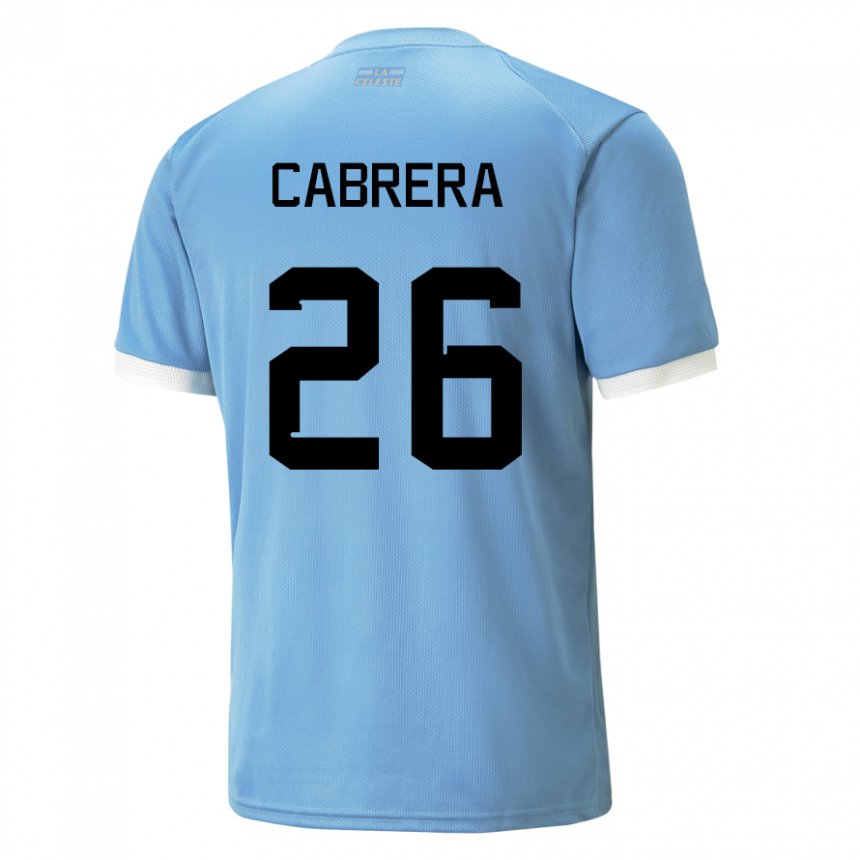 Niño Camiseta Uruguay Leandro Cabrera #26 Azul 1ª Equipación 22-24 La Camisa Argentina